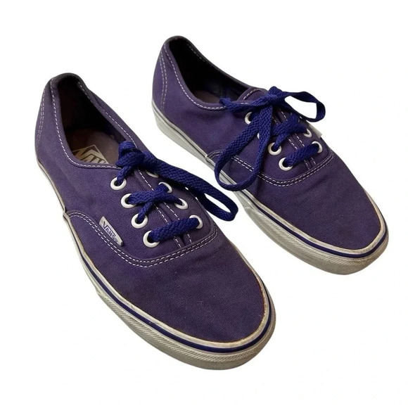 Vans Off the Wall Unisex Sneakers Purple Canas Low Top Lace Up Women 8 M… - Picture 1 of 10
